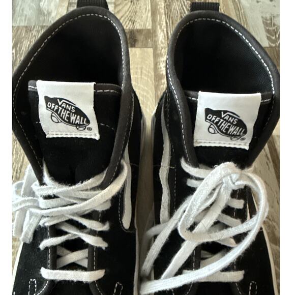 VANS Womens Sentry Sk8-Hi WC Sneakers 6.5 Black Suede Canvas Skate Lug Shoes - Picture 9 of 11